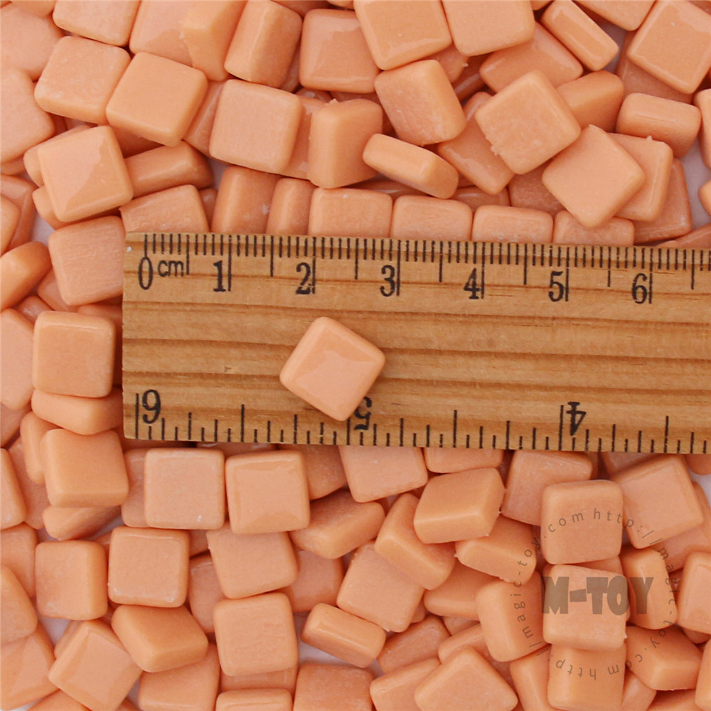 Light Orange Mini Square Glass Mosaic 10SS12