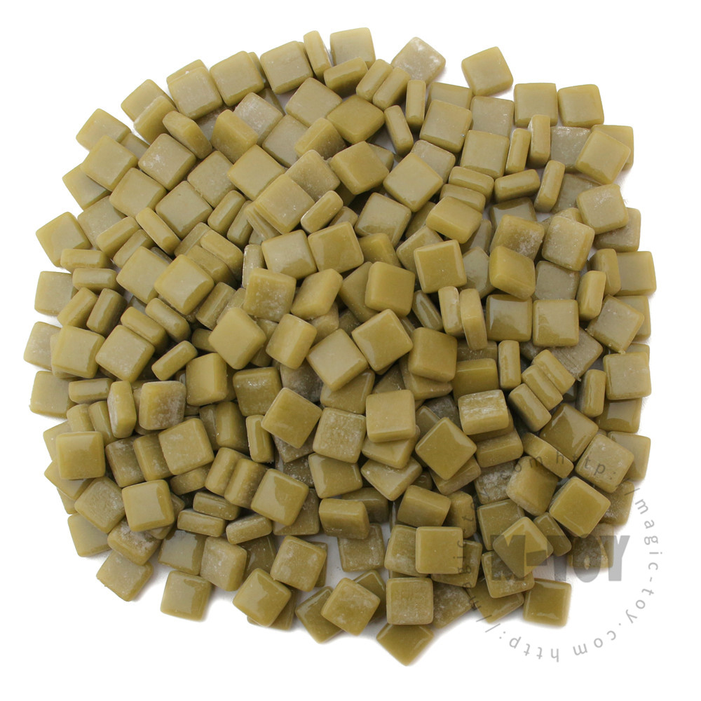 Light Olive Green Mini Square Glass Mosaic 10SS24