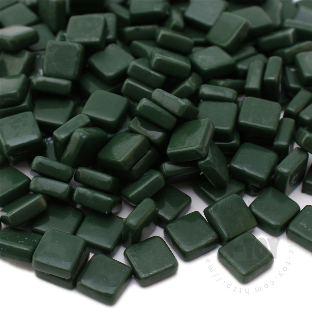 Dark Green Mini Square Glass Mosaic 10SS45