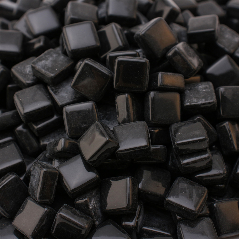 Black Mini Square Glass Mosaic 10SS56