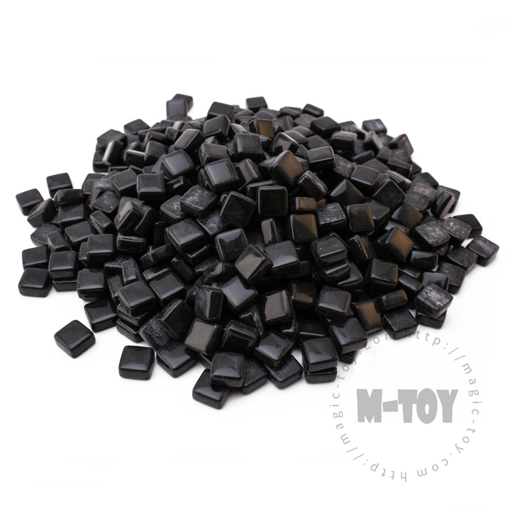 Black Mini Square Glass Mosaic 10SS56