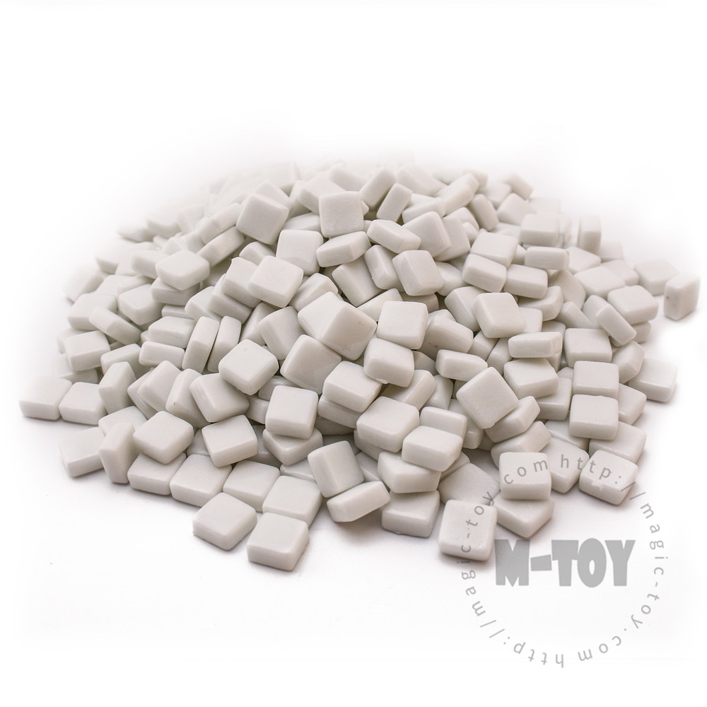 White Mini Square Glass Mosaic 10SS100