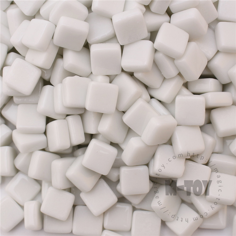 White Mini Square Glass Mosaic 10SS100