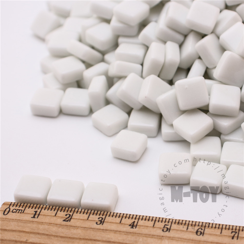 White Mini Square Glass Mosaic 10SS100