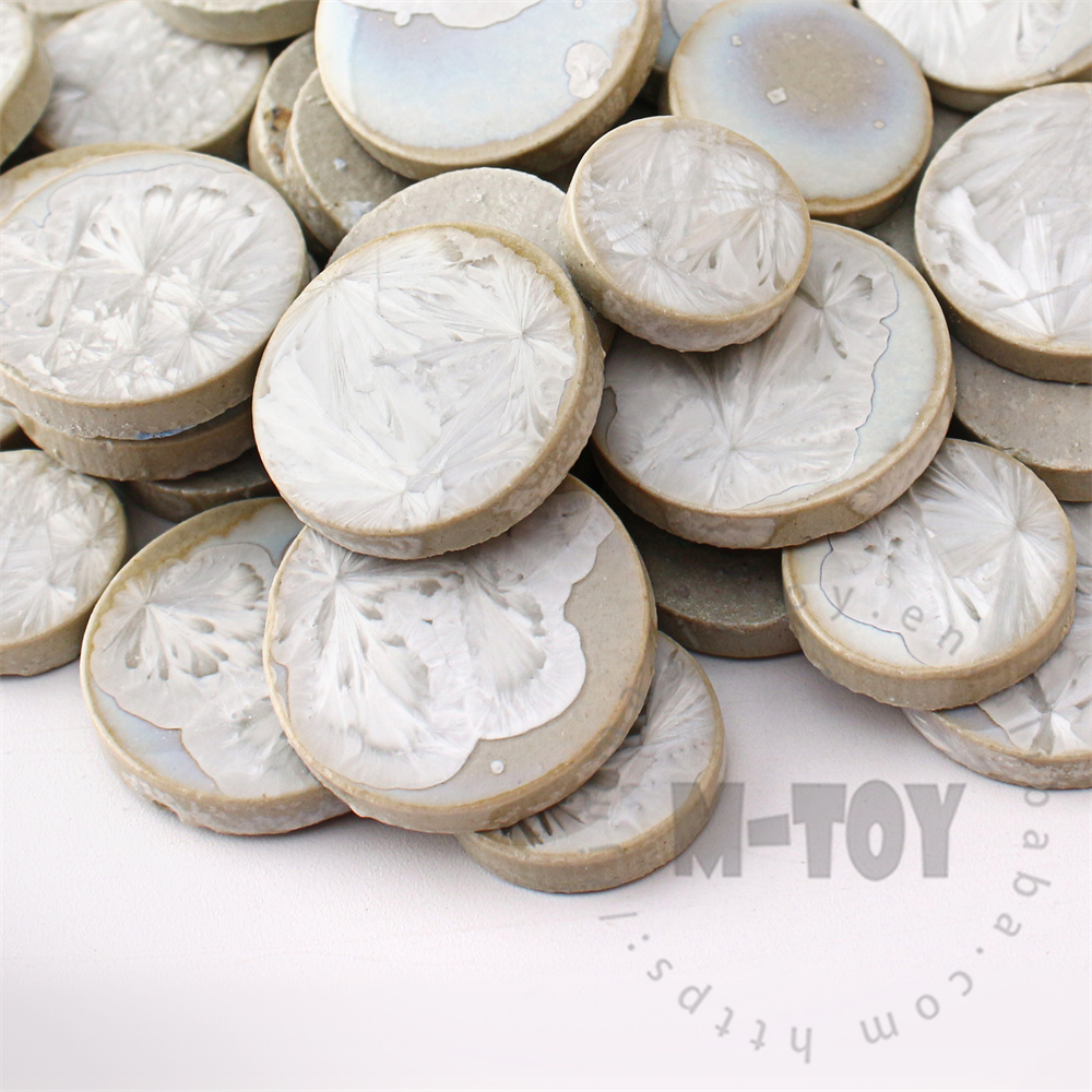 White Round Shape Ceramic Mosaic CRB101