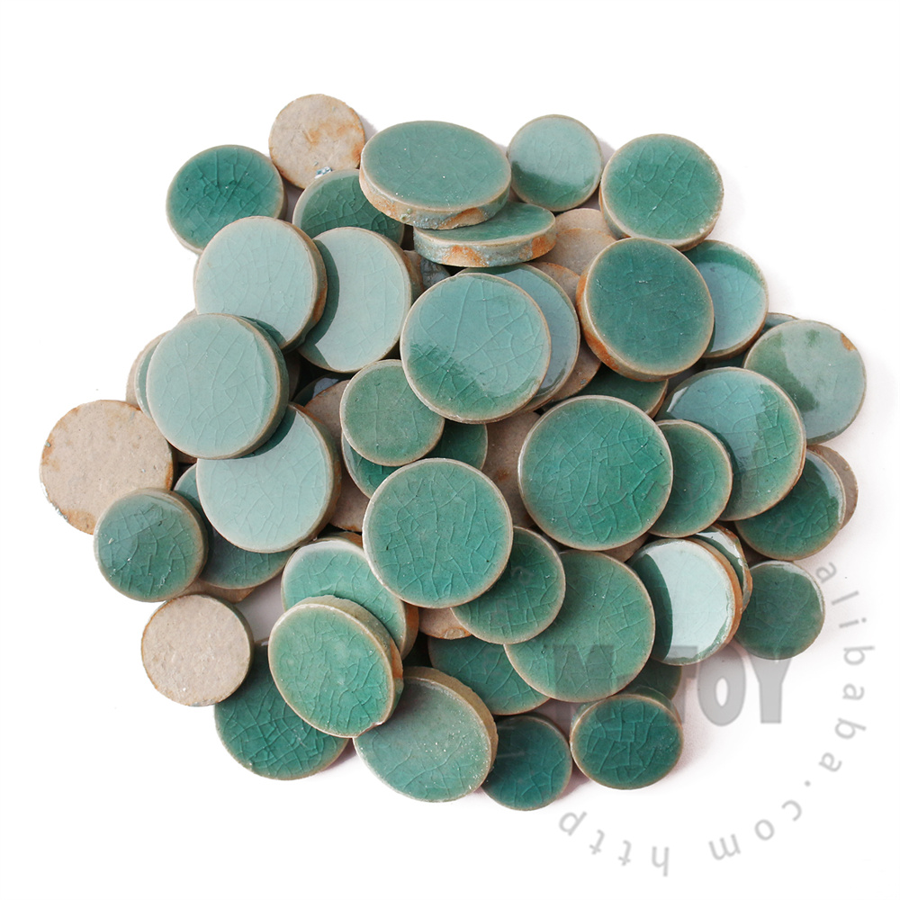 Green Round Shape Ceramic Mosaic CRB603