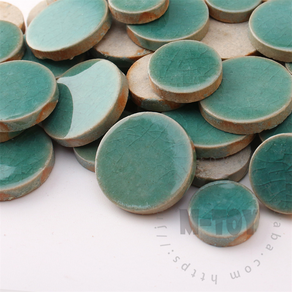 Green Round Shape Ceramic Mosaic CRB603