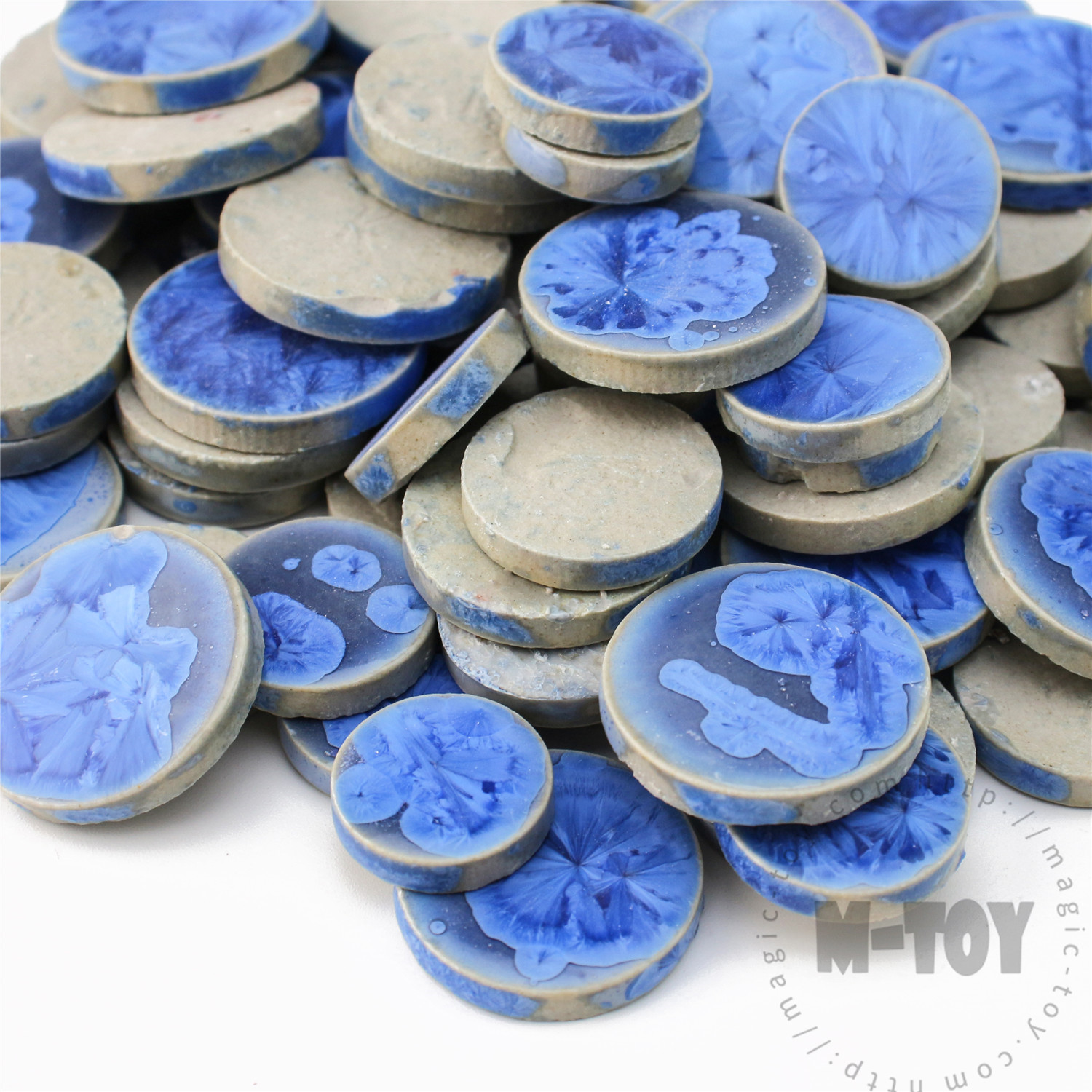 Cobalt Blue Round Shape Ceramic Mosaic CRB705