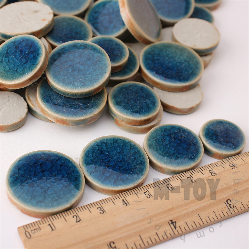 Blue Round Shape Ceramic Mosaic CRB706