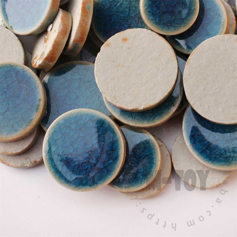 Blue Round Shape Ceramic Mosaic CRB706