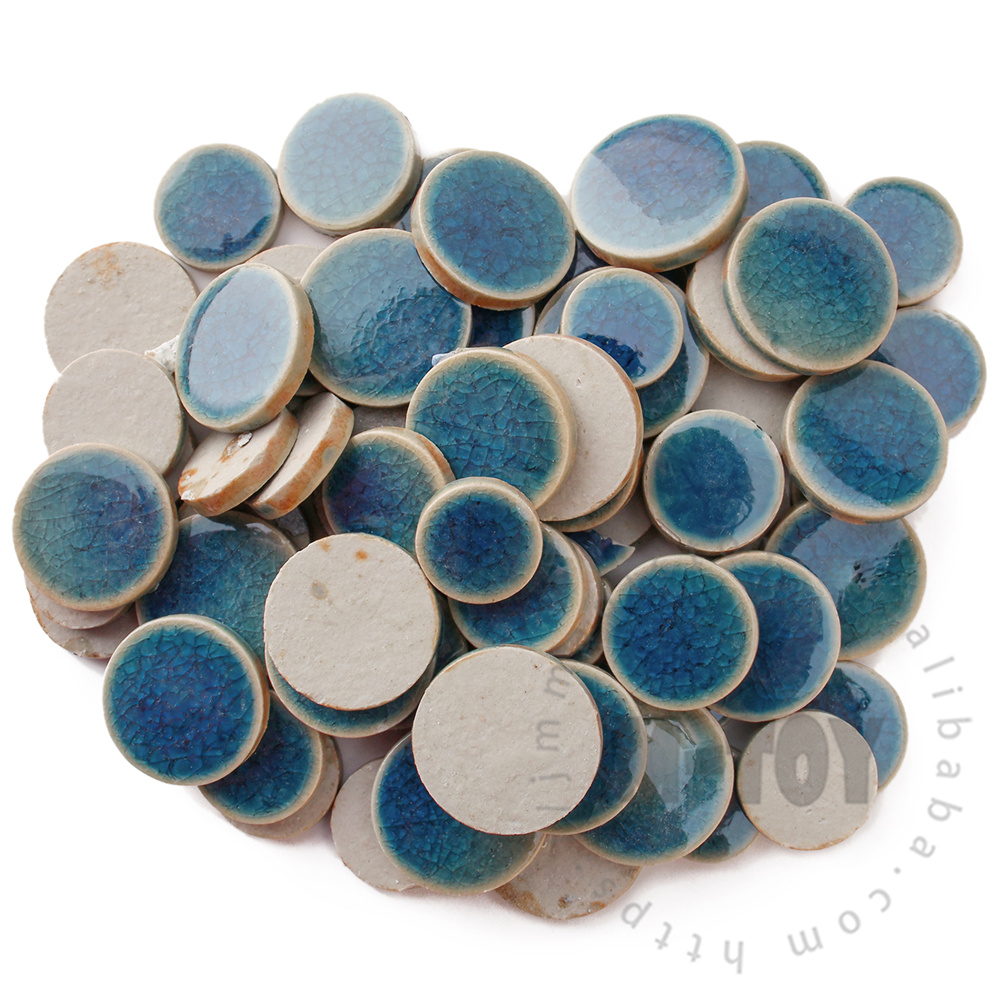 Blue Round Shape Ceramic Mosaic CRB706