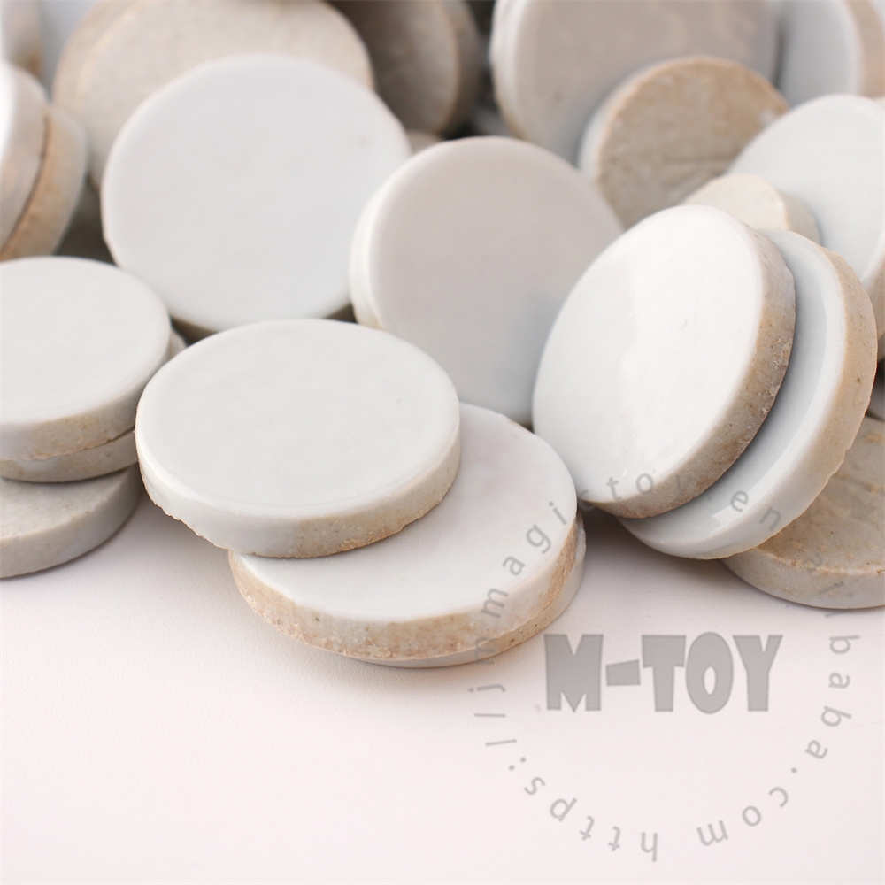 White Round Shape Ceramic Mosaic CRG101