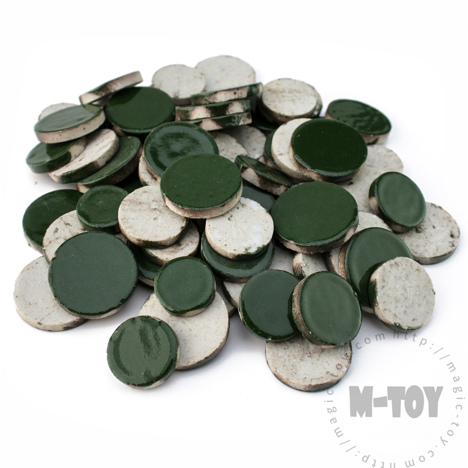 Green Round Shape Ceramic Mosaic CRG602