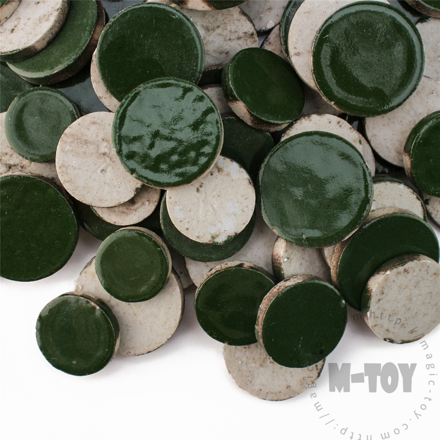 Green Round Shape Ceramic Mosaic CRG602