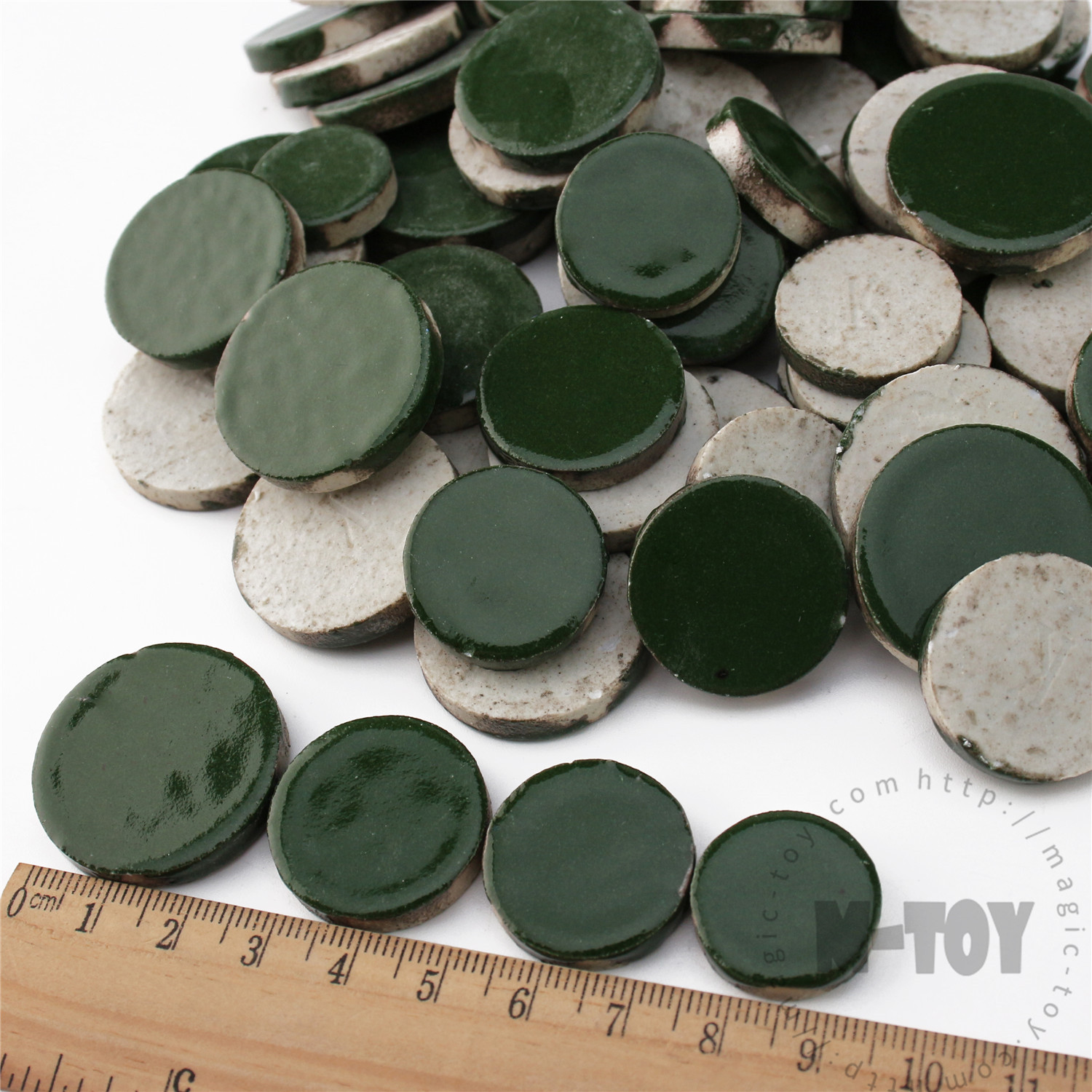 Green Round Shape Ceramic Mosaic CRG602