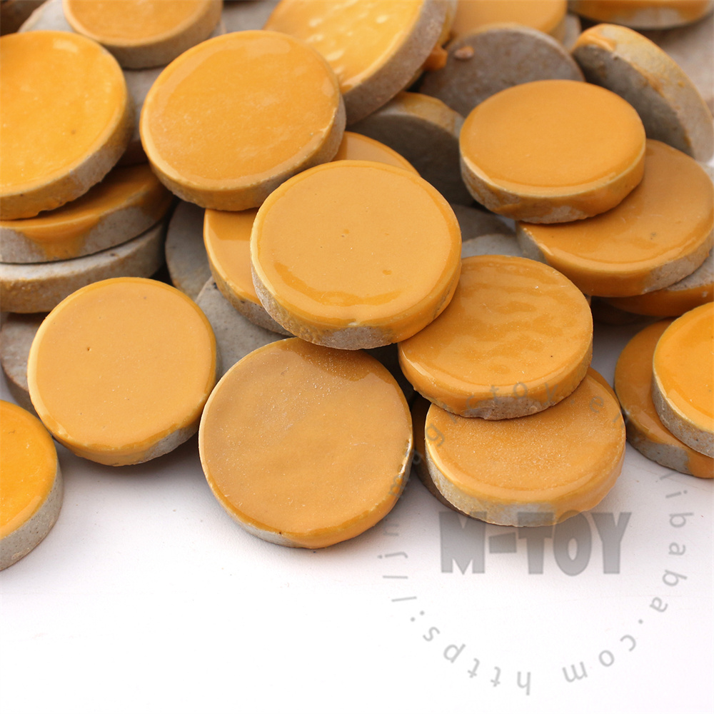 Orange Round Shape Ceramic Mosaic CRG903