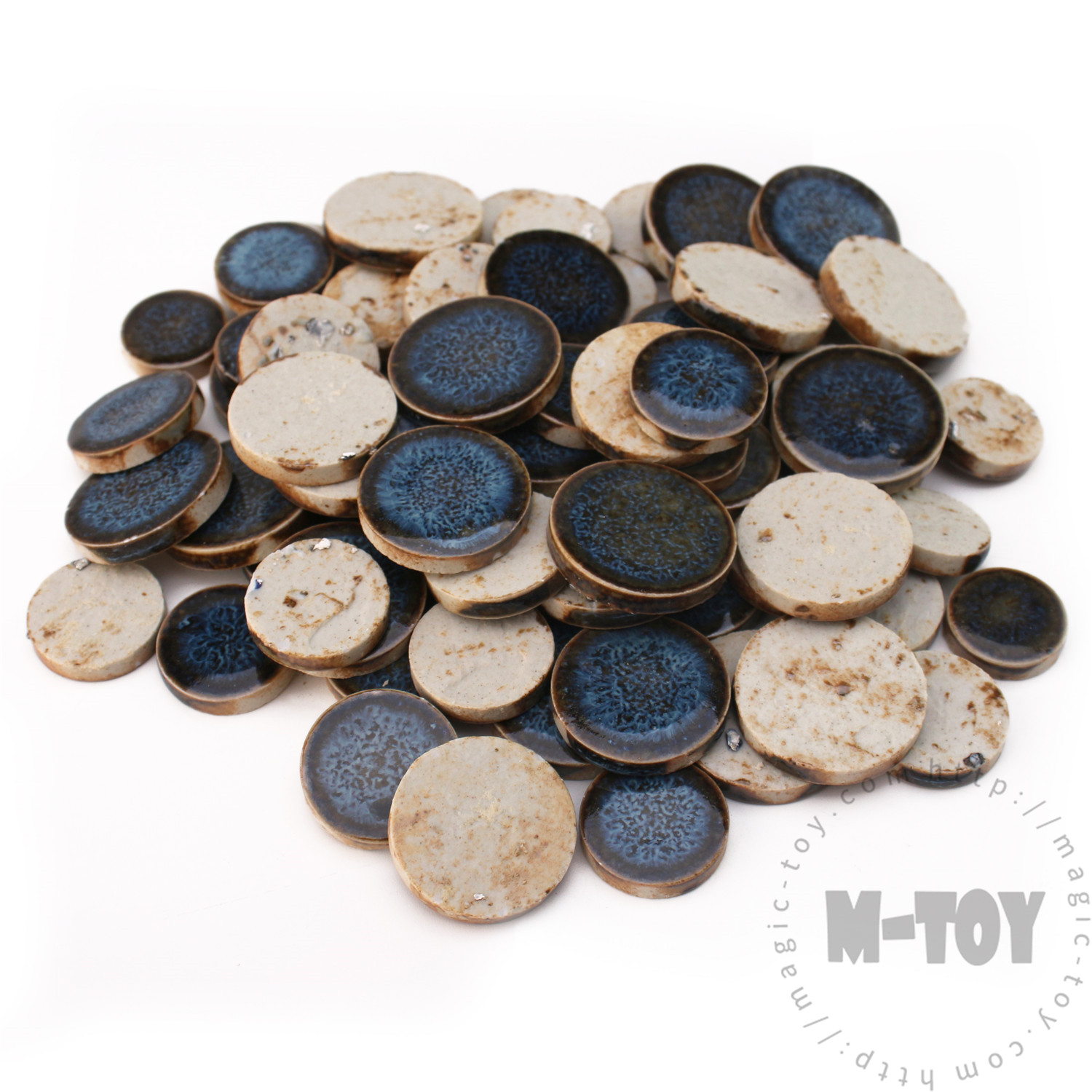 Blue Round Shape Ceramic Mosaic CRL702