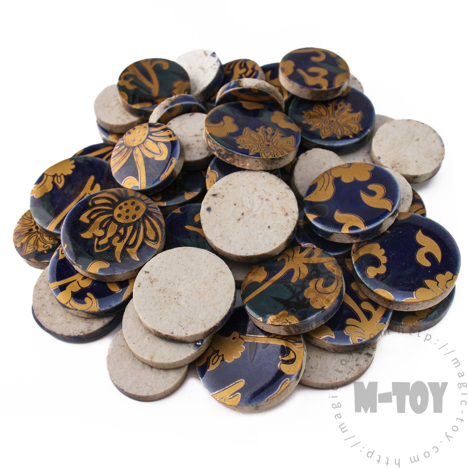 Gold Round Shape Ceramic Mosaic CRQ006