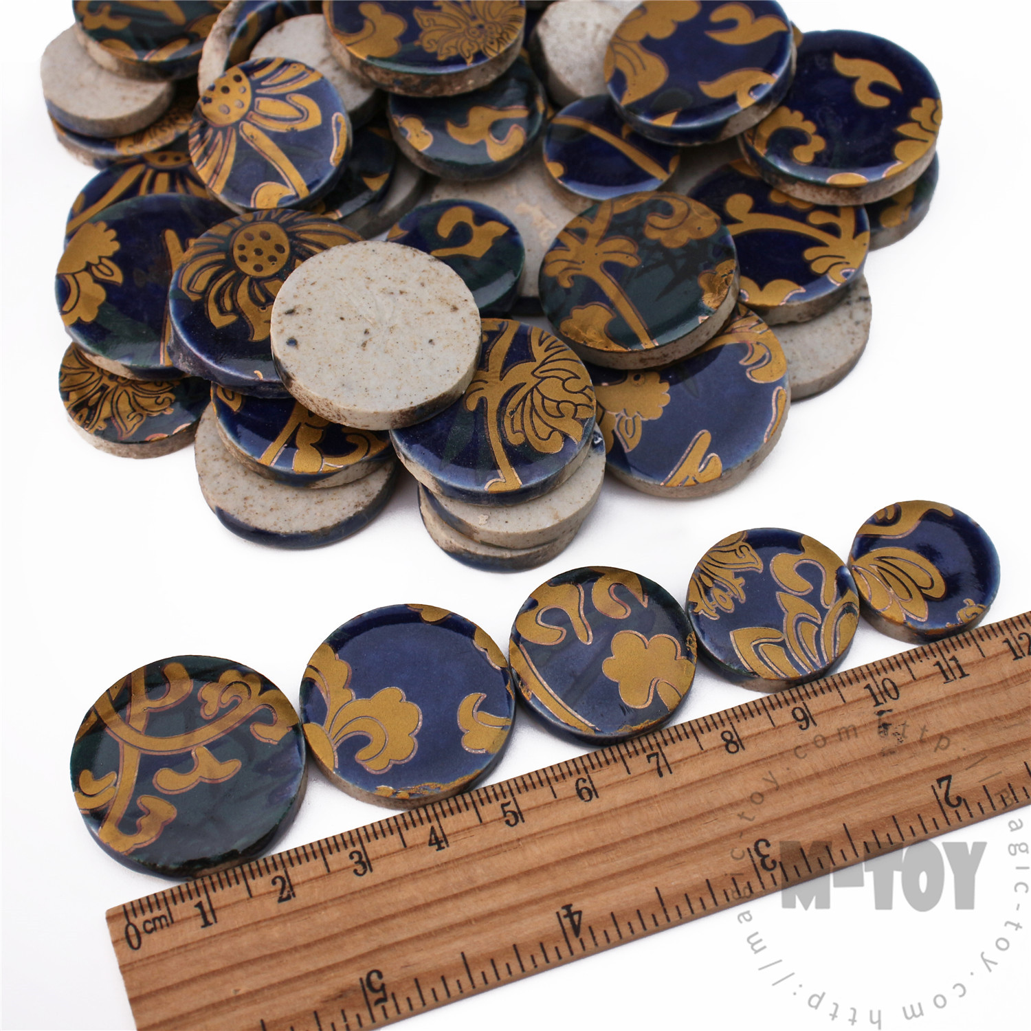 Gold Round Shape Ceramic Mosaic CRQ006