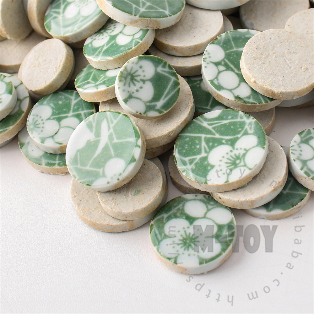 Green Round Shape Ceramic Mosaic CRQ612