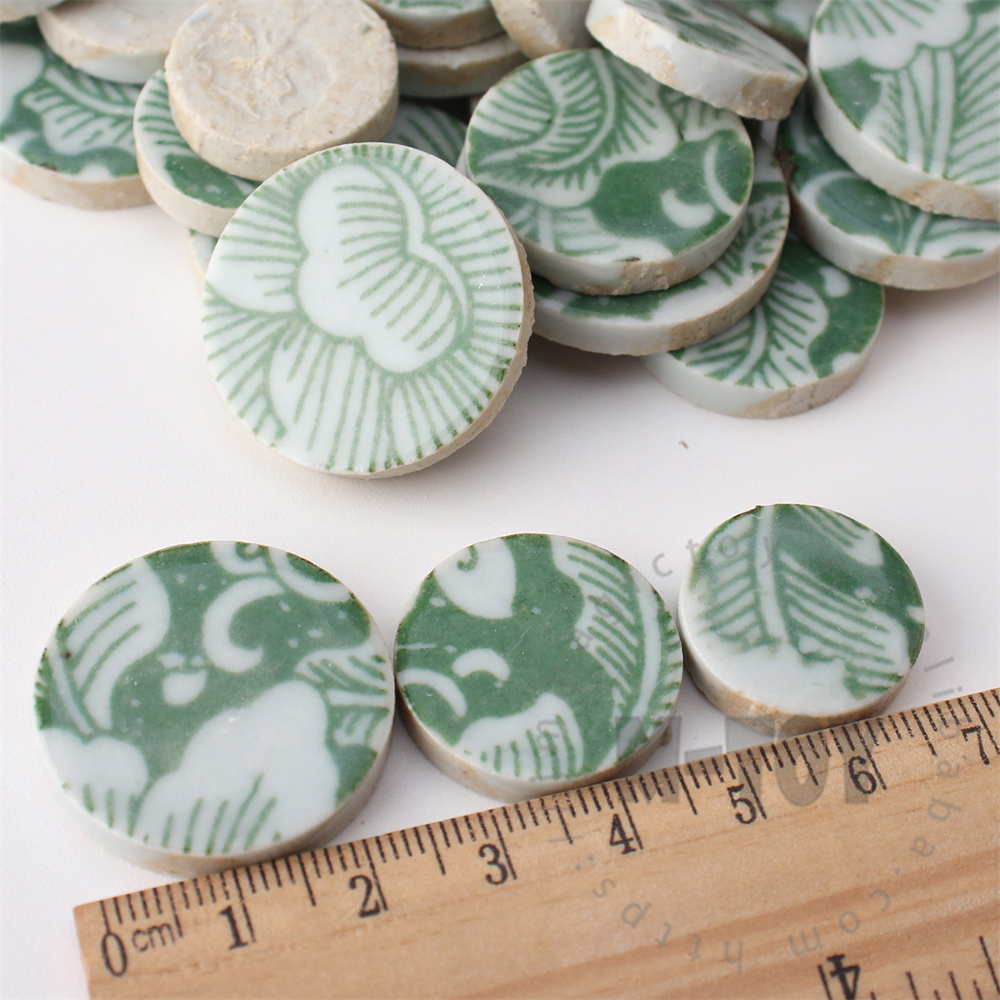 Green Round Shape Ceramic Mosaic CRQ630