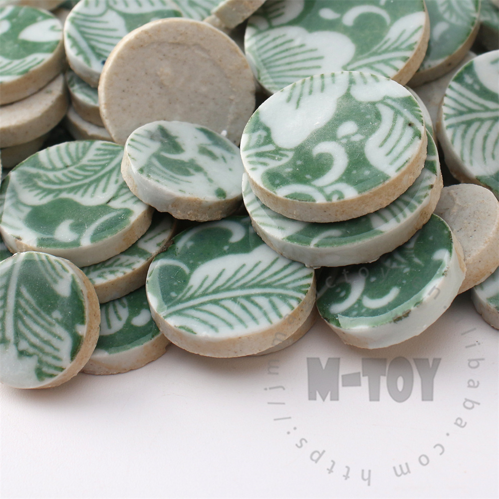 Green Round Shape Ceramic Mosaic CRQ630