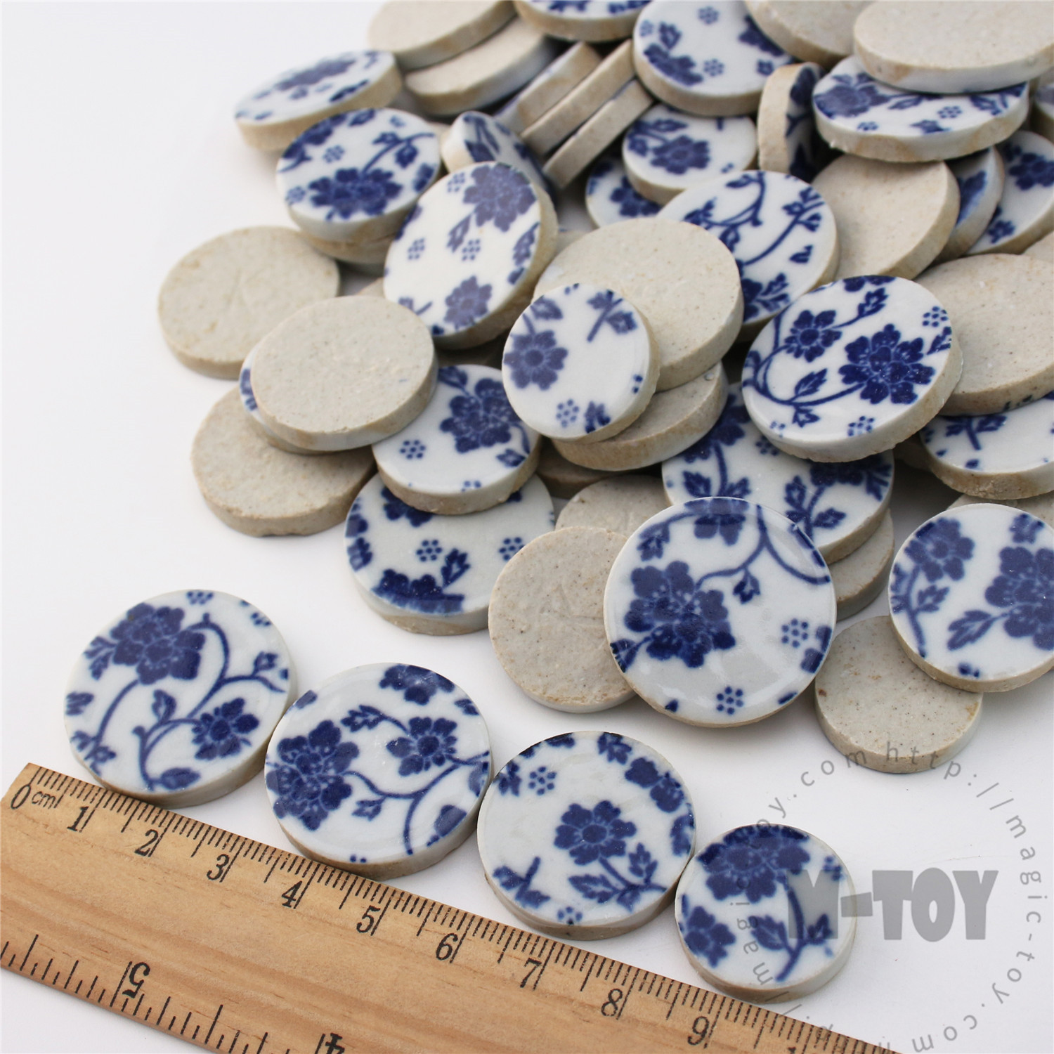 Blue Round Shape Ceramic Mosaic CRQ706