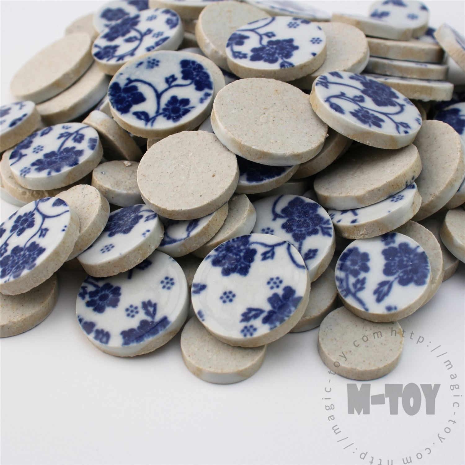 Blue Round Shape Ceramic Mosaic CRQ706