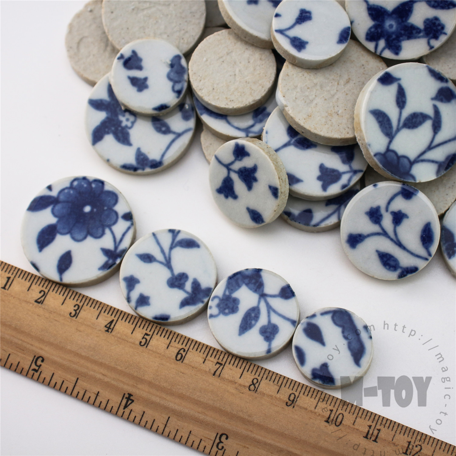 Blue Round Shape Ceramic Mosaic CRQ710