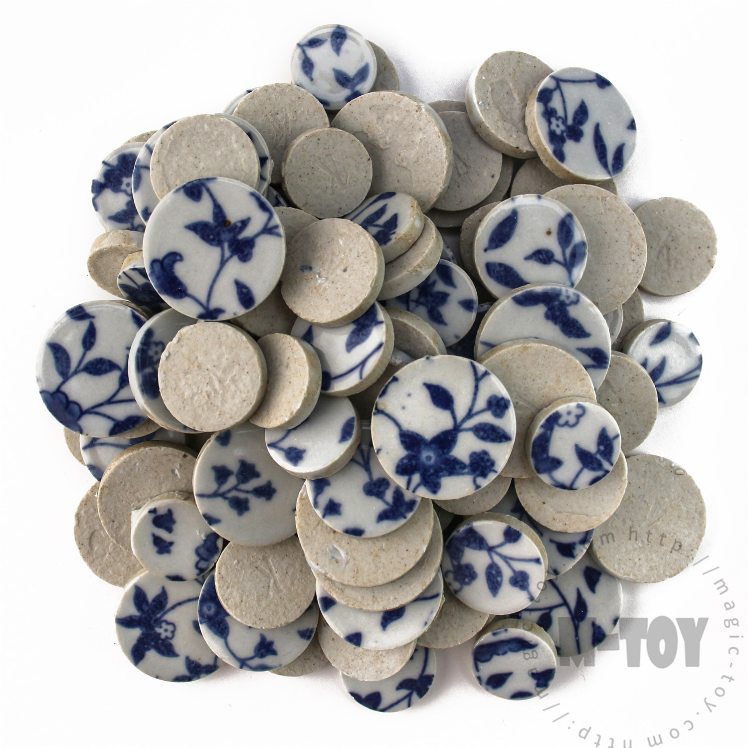 Blue Round Shape Ceramic Mosaic CRQ710