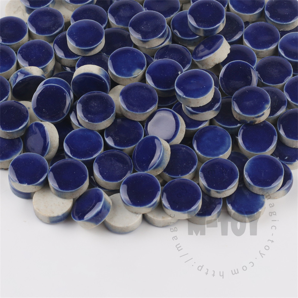 Dark Blue Round Shape Ceramic Mosaic 15CRG703