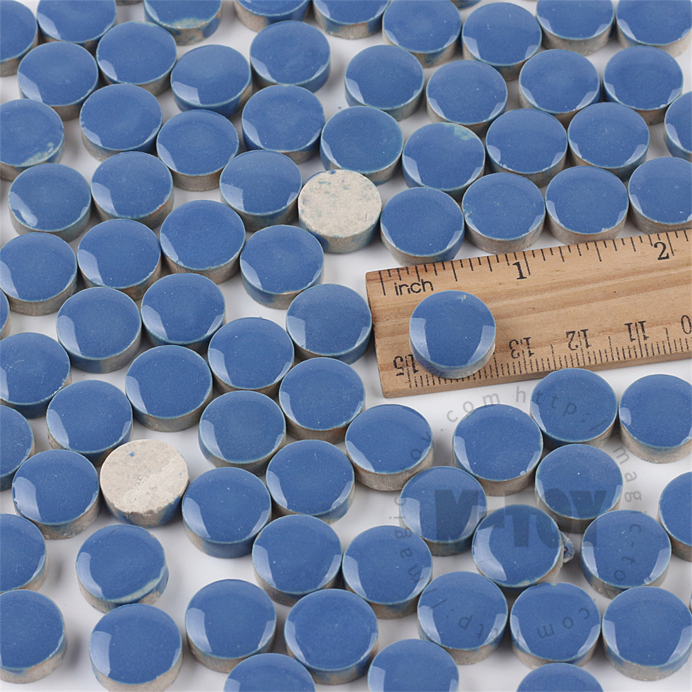 Blue Round Shape Ceramic Mosaic 15CRG704