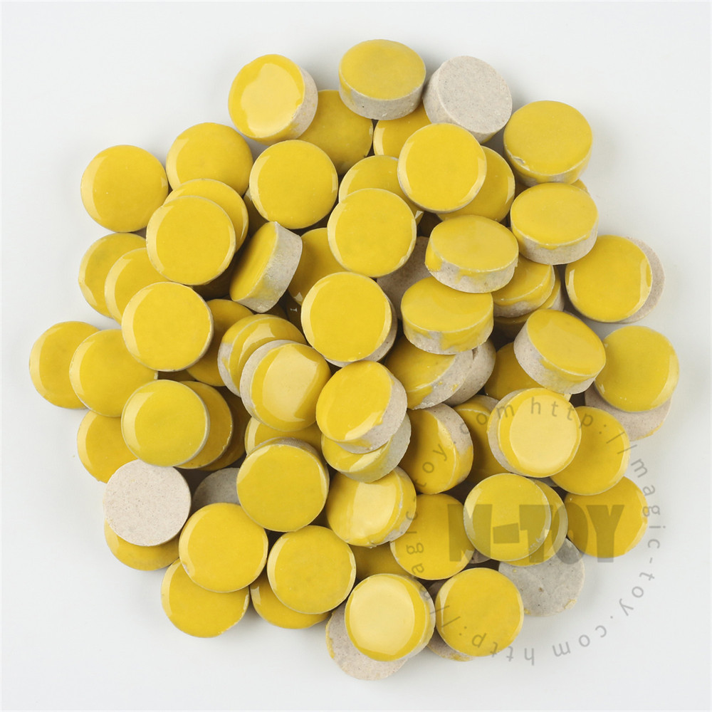 Yellow Round Shape Ceramic Mosaic 15CRG901