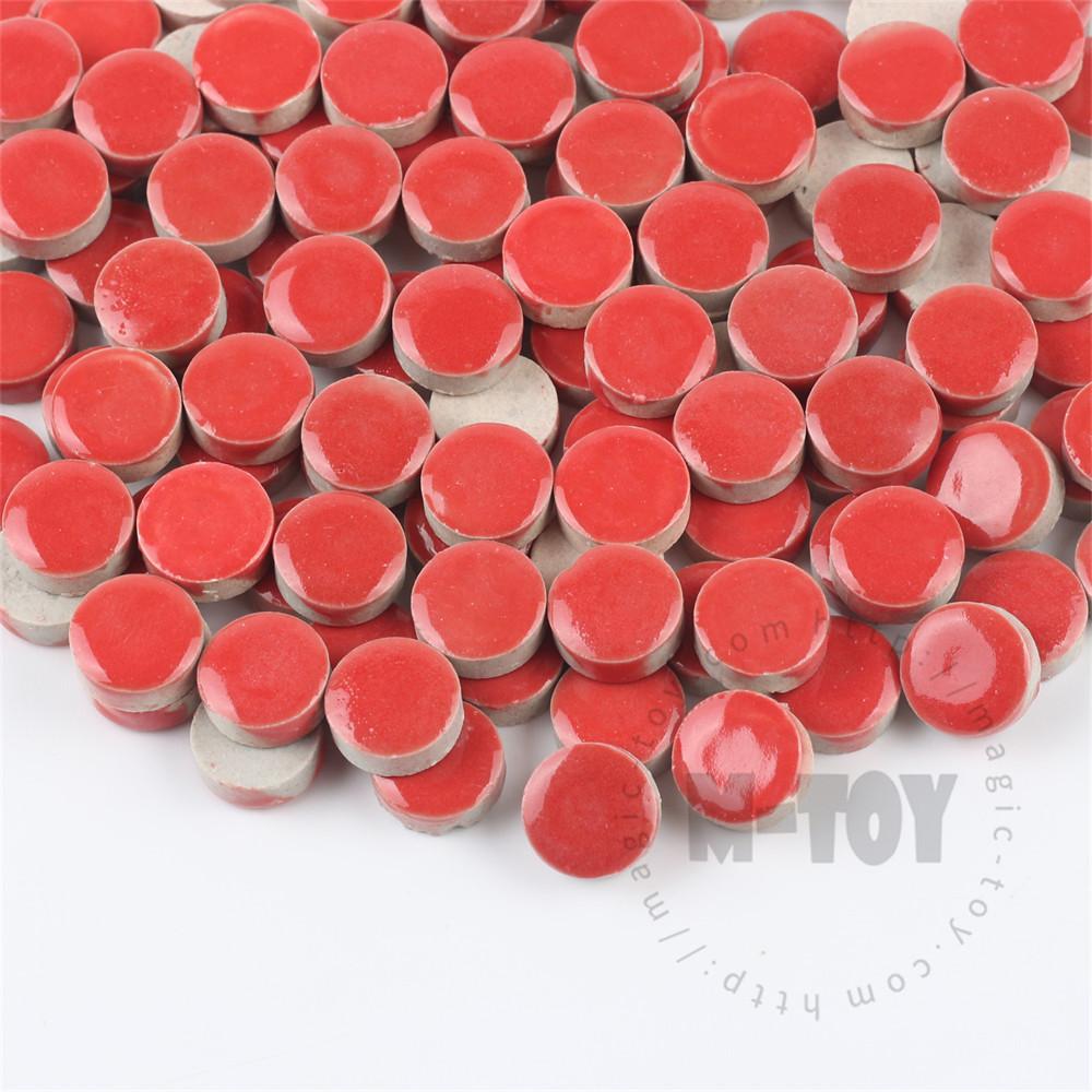 Red Round Shape Ceramic Mosaic 15CRG905