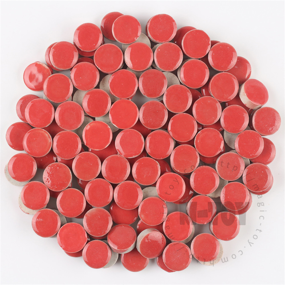 Red Round Shape Ceramic Mosaic 15CRG905