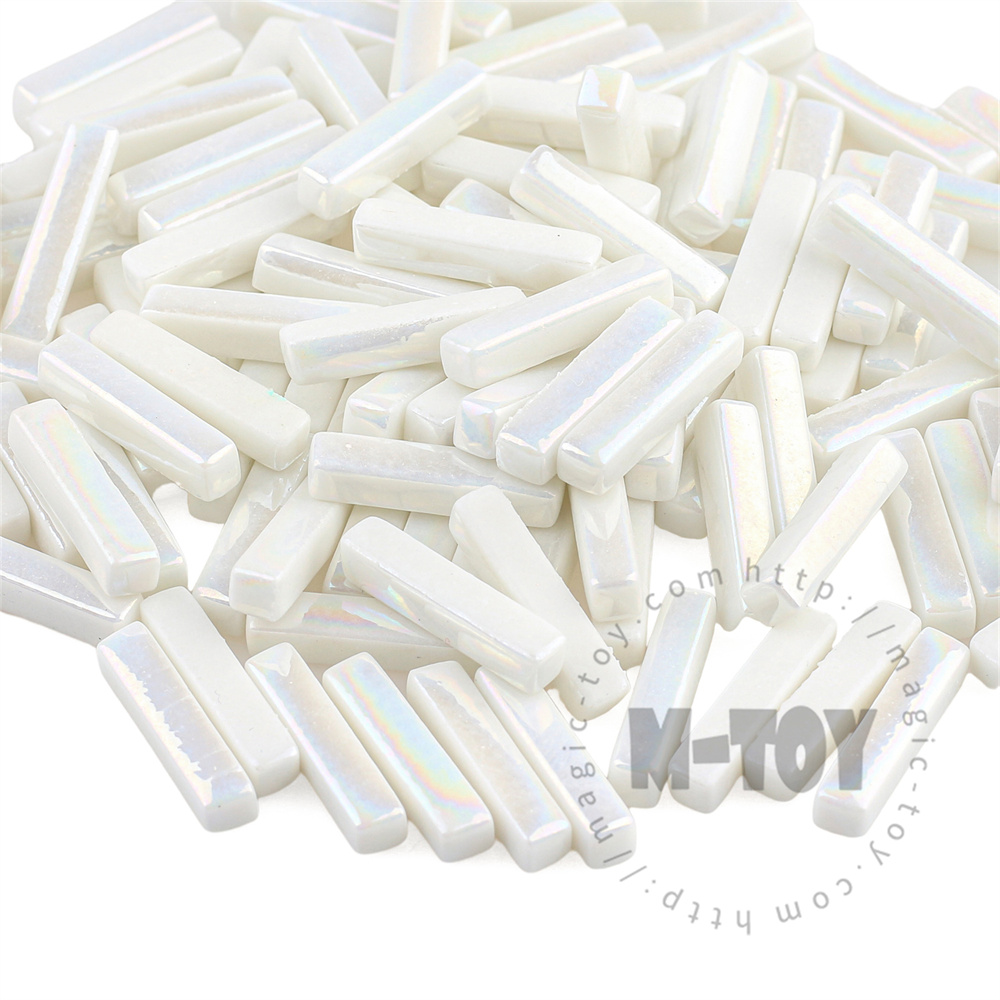 Iridescent White Stick Glass Mosaic 525SBI100