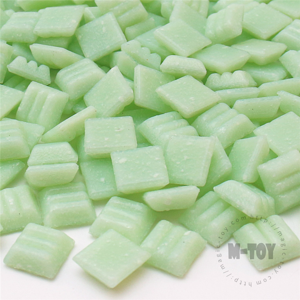 Light Green Square Vitreous Hot-melting Glass Mosaic 10ASM601