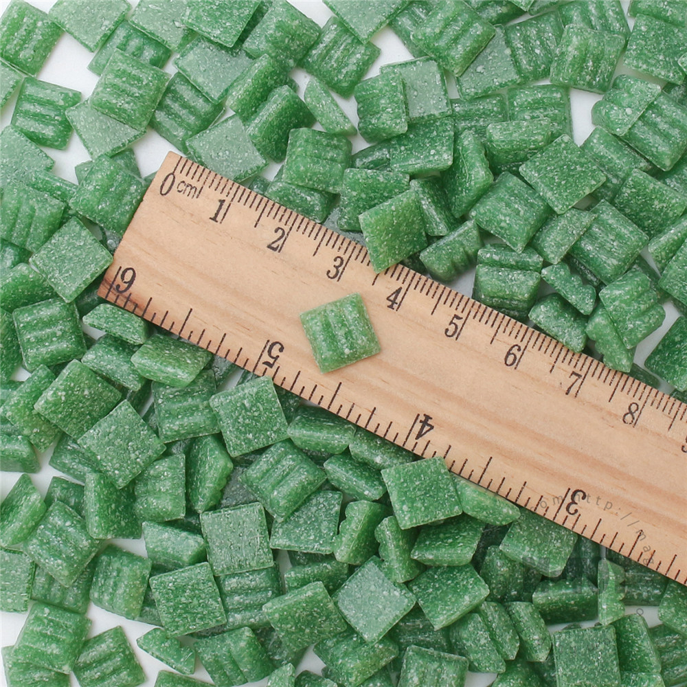 Green Square Vitreous Hot-melting Glass Mosaic 10ASM603