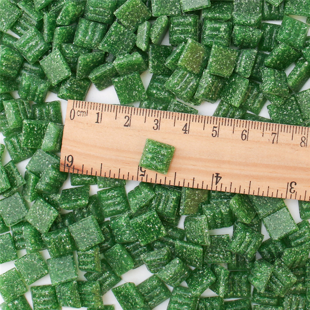 Green Square Vitreous Hot-melting Glass Mosaic 10ASM604