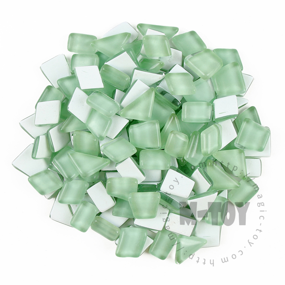 Light Green Irregular Crystal Glass Mosaic IR-CC601