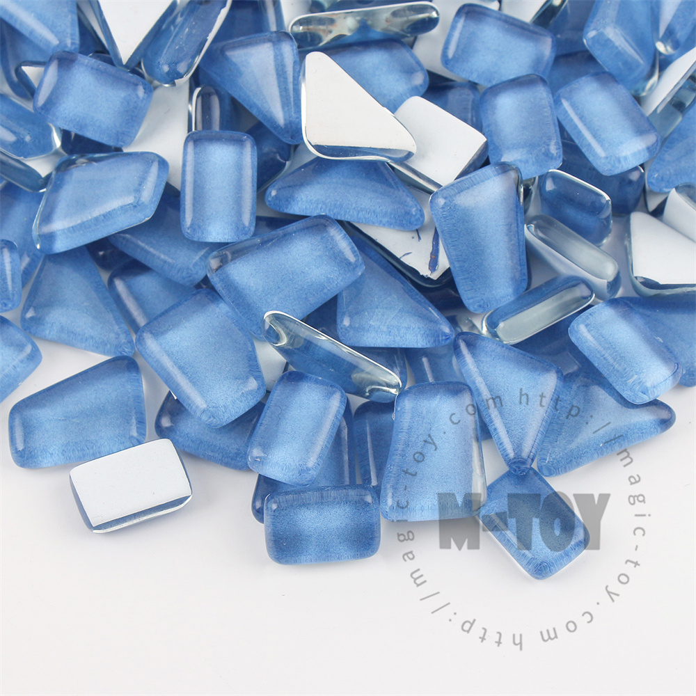 Blue Irregular Crystal Glass Mosaic IR-CC722