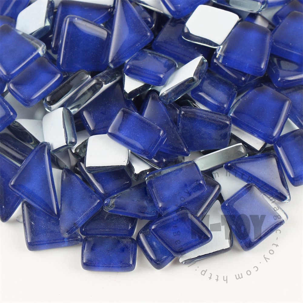 Cobalt Blue Irregular Crystal Glass Mosaic IR-CC725