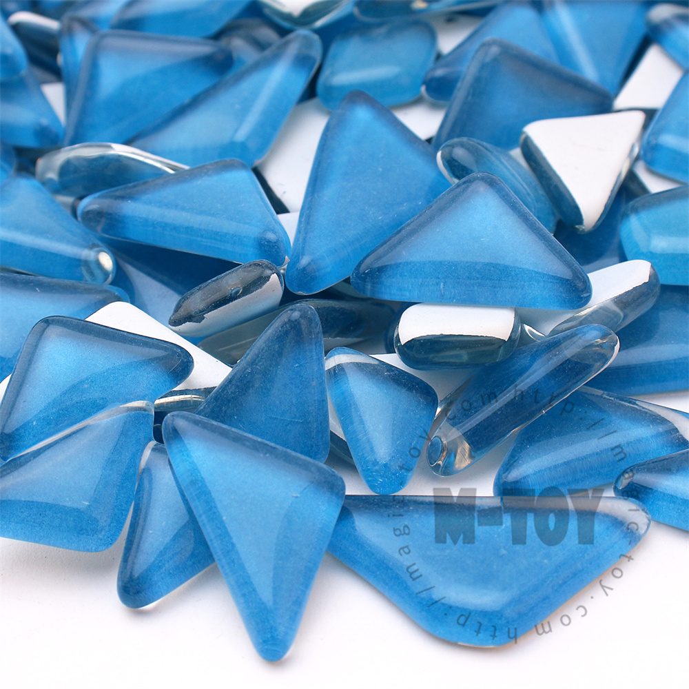 Blue Irregular Crystal Glass Mosaic IR-CC733