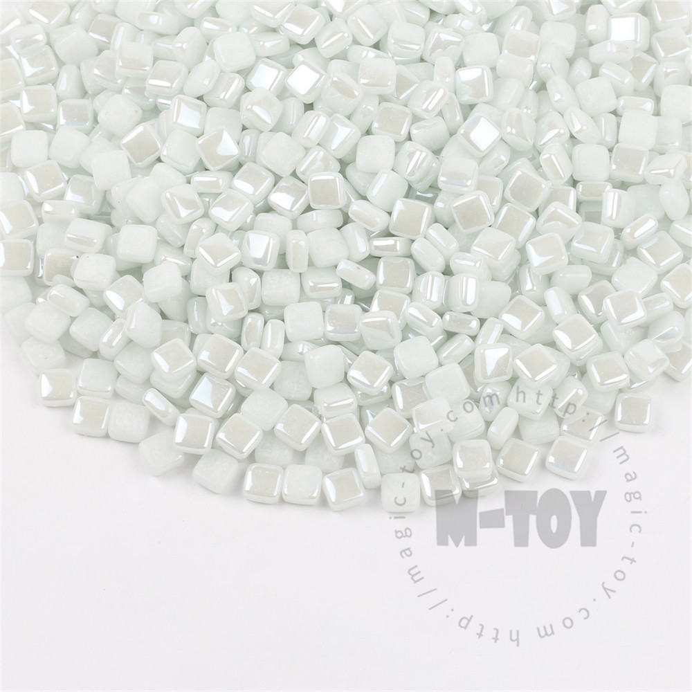 Jade White Mini Square Glass Mosaic 8SCL73