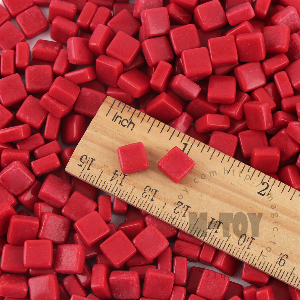 Red Mini Square Glass Mosaic 8SS16