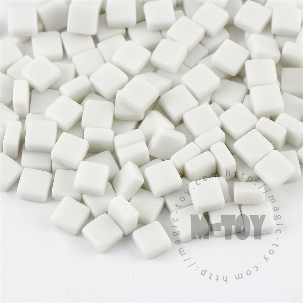 White Mini Square Glass Mosaic 8SS100