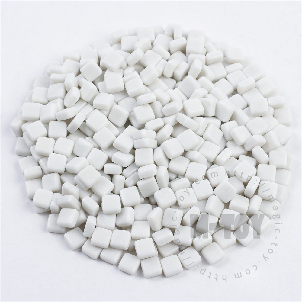 White Mini Square Glass Mosaic 8SS100