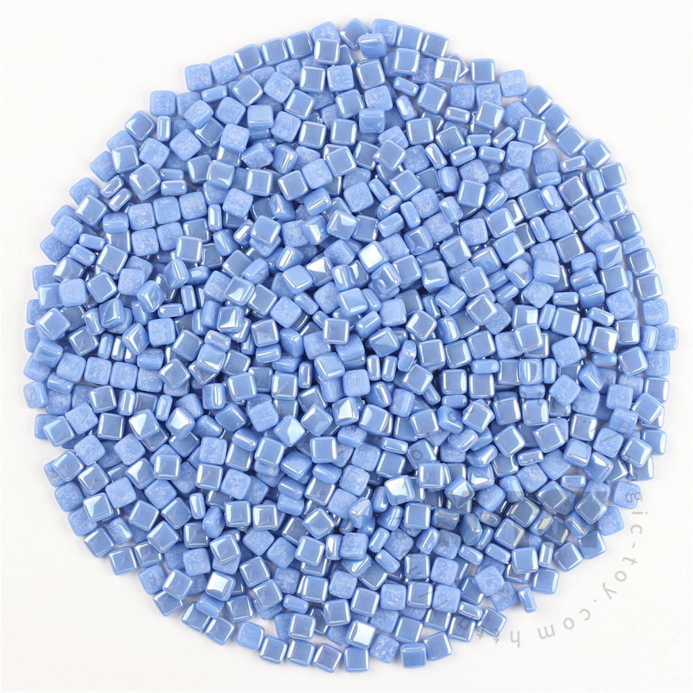 Blue Luster Mini Square Glass Mosaic 8SSL03