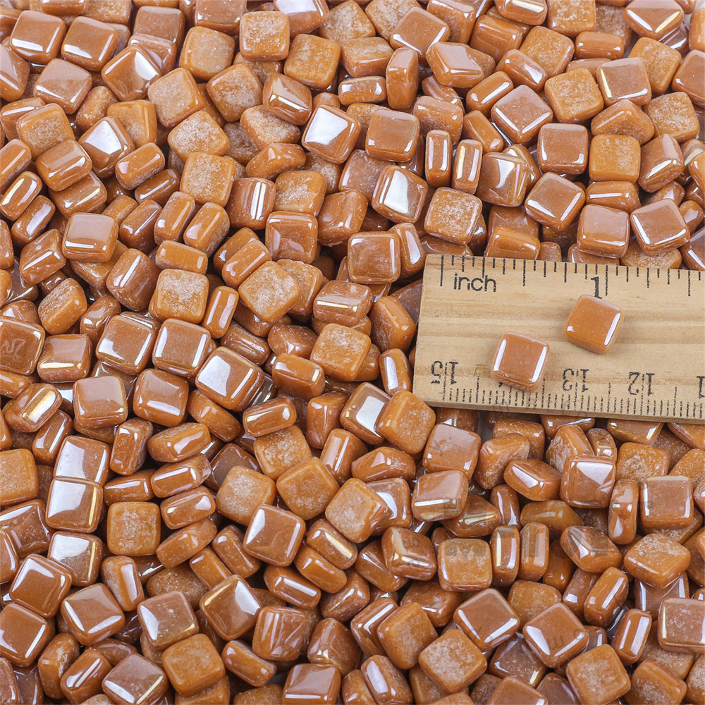 Brown Luster Mini Square Glass Mosaic 8SSL32