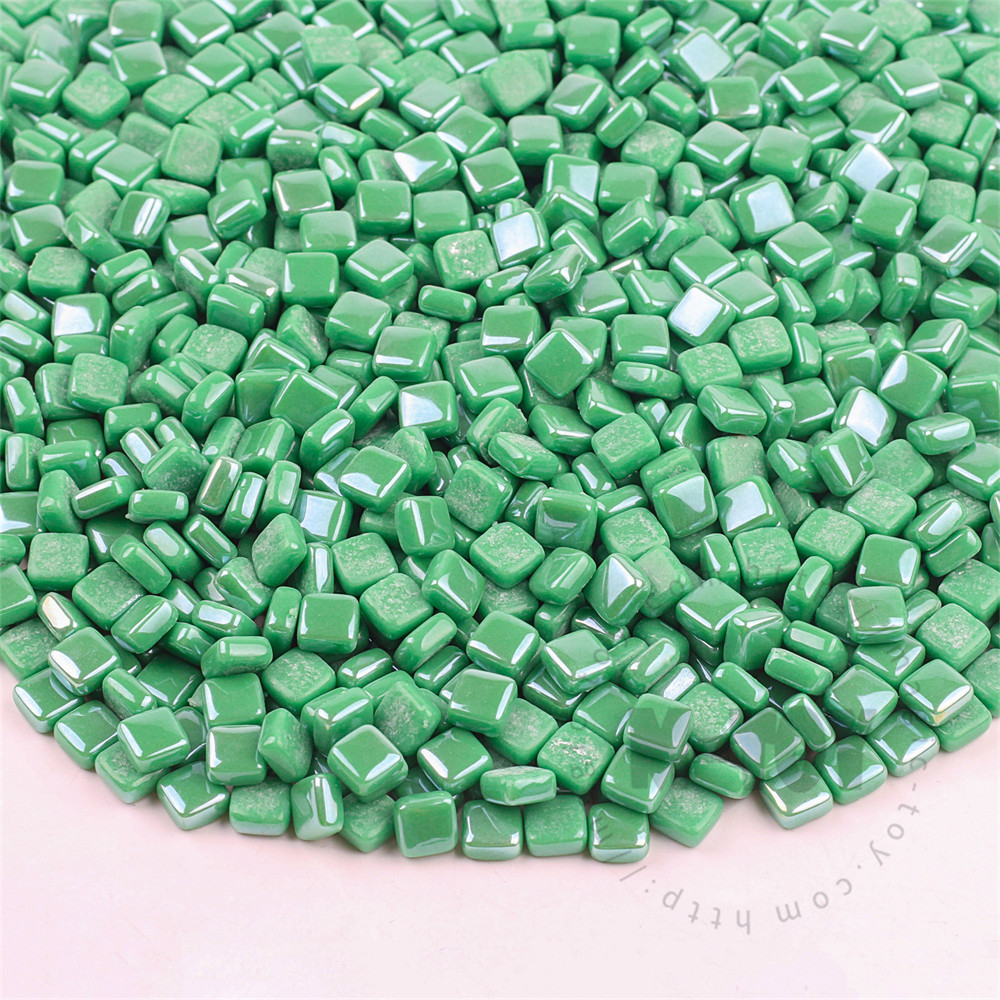 Green Luster Mini Square Glass Mosaic 8SSL46